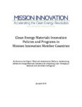Clean Energy Materials Innovation Policies and Programs in Mission Innovation Member Countries - Annex to Materials Acceleration Platform workshop report