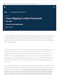 US Green Shipping Corridors Framework 