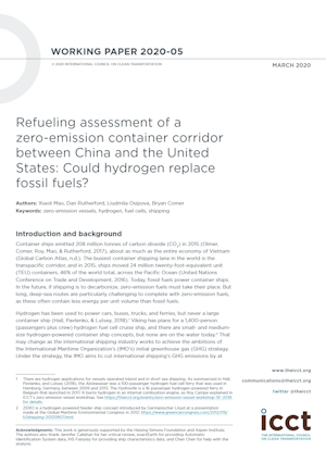 Refueling Assessment of a Zero-Emission Container Corridor Between China and the United States: Could Hydrogen Replace Fossil Fuels?